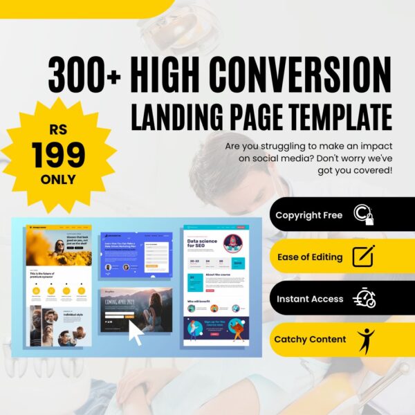 300+ High Conversion Landing Page Template